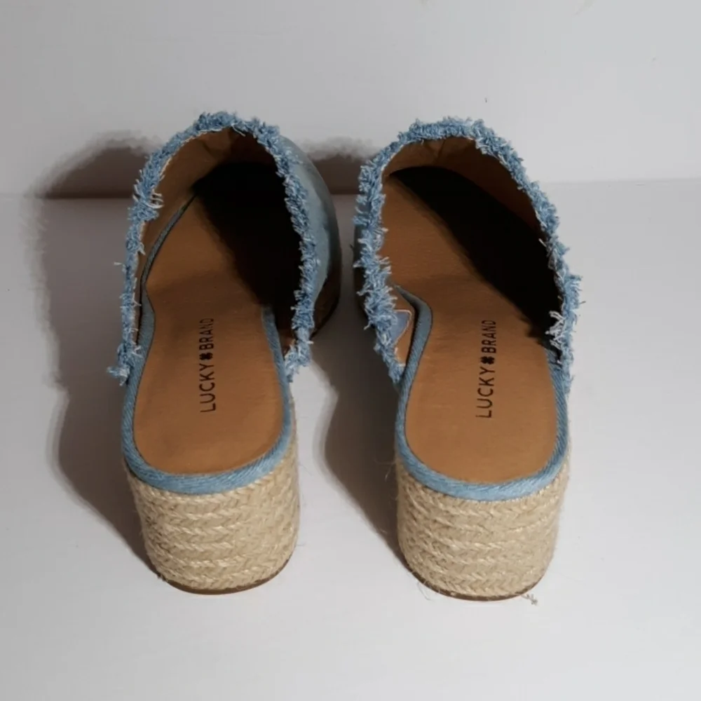 Lucky Brand denim wedges 7.5 dress business